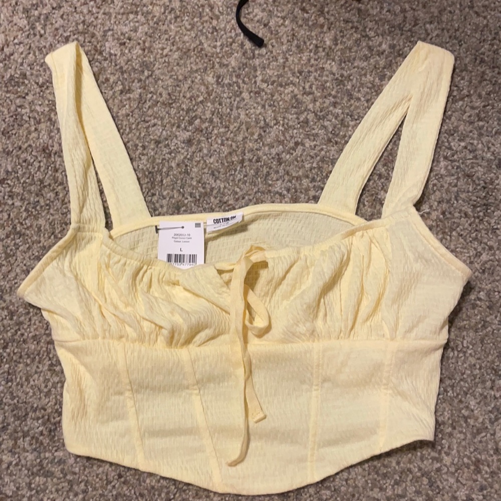 yellow crop top